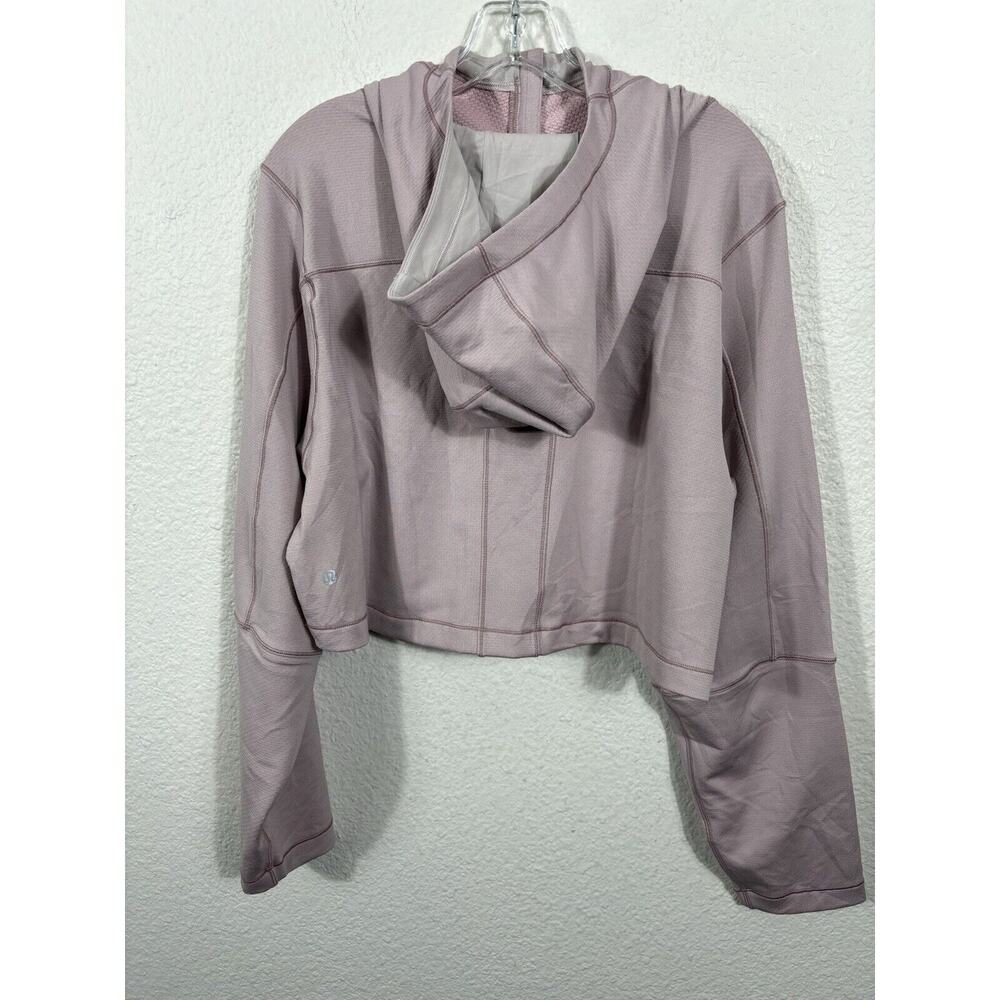 Lululemon Unleash Stength Crop Hoodie Womens Size L Light Purple Long Sleeve - Picture 8 of 9